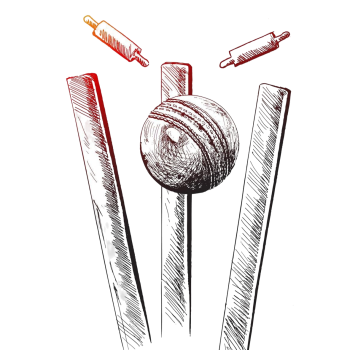 cricket-fever-freehand-sketch-graphic-design-vector-illustration