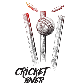 cricket-fever-freehand-sketch-graphic-design-vector-illustration